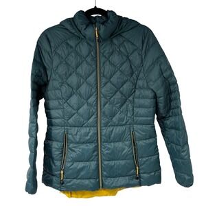 Gerry Quilted Down Puffer Jacket Hooded Full Zip Warm Winter Coat - Medium Women